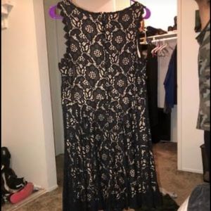 Black and Nude Lace Dress Size 15